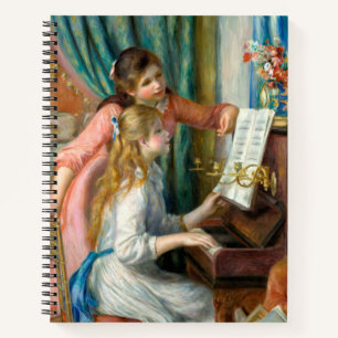 Renoir Girls at the Piano Impressionism Painting Notebook