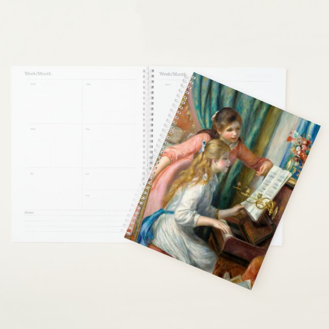 Renoir Girls at the Piano Impressionism Painting Planner (Display)