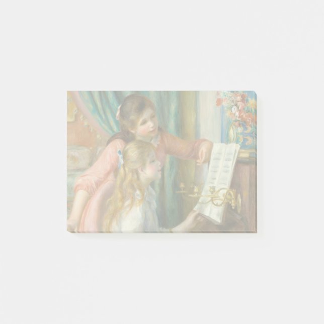 Renoir Girls at the Piano Impressionism Painting Post-it Notes (Front)