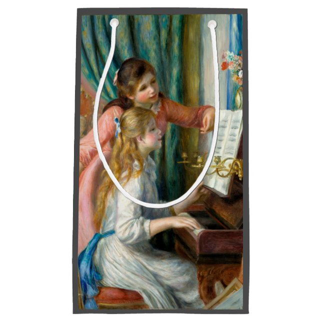 Renoir Girls at the Piano Impressionism Painting Small Gift Bag (Front)