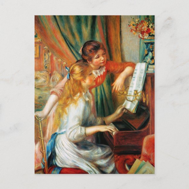 Renoir Girls at the Piano Postcard (Front)