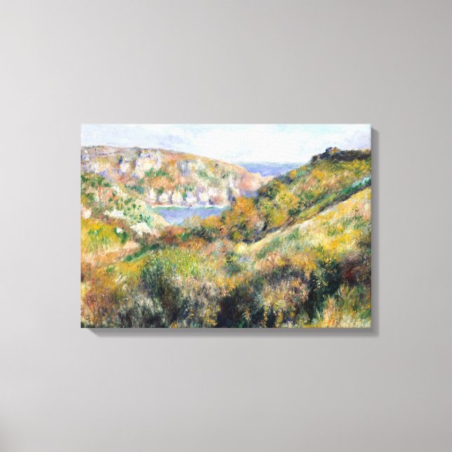 Renoir Hills around Bay of Moulin Huet Guernsey Canvas Print (Front)