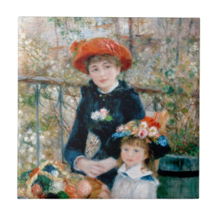 Renoir Impressionist Painting - Two Sisters Tile