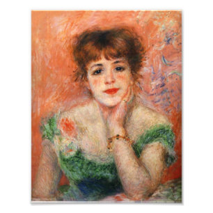 Renoir Jean Samary in a Low Necked Dress Print