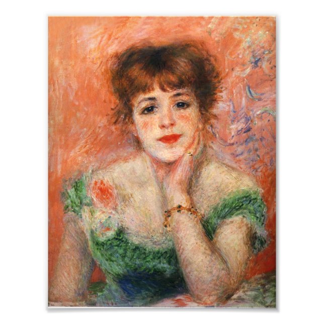 Renoir Jean Samary in a Low Necked Dress Print (Front)
