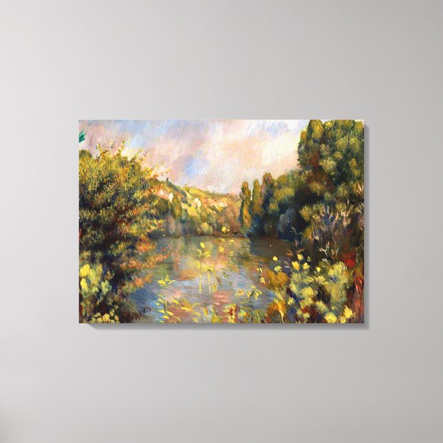 Renoir - Lakeside, landscape painting Canvas Print (Front)