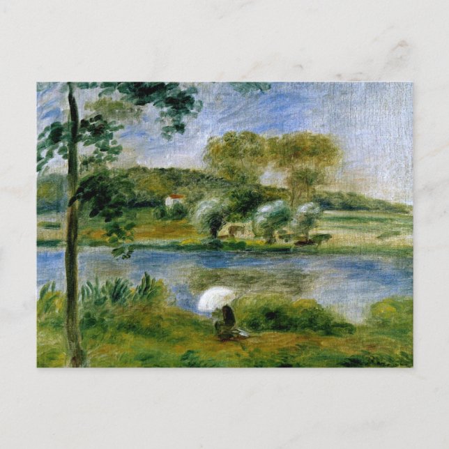 Renoir - Landscape, Banks of the River Postcard (Front)