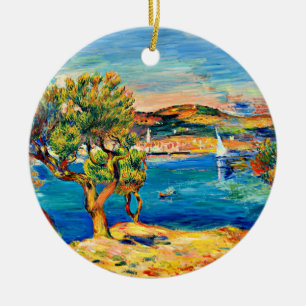 Renoir - L'Estaque, famous painting, Ceramic Tree Decoration