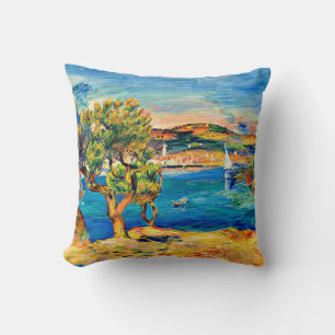 Renoir - L'Estaque, famous painting,  Cushion