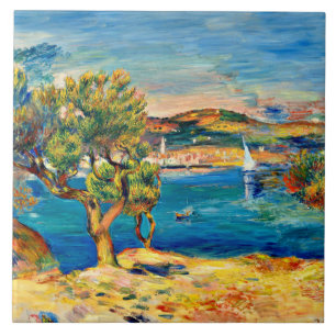 Renoir - L'Estaque, fine art landscape painting, Tile