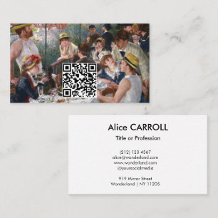 Renoir - Luncheon of Boating Party - QR Code Business Card