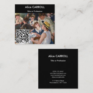 Renoir - Luncheon of Boating Party - QR Code Square Business Card