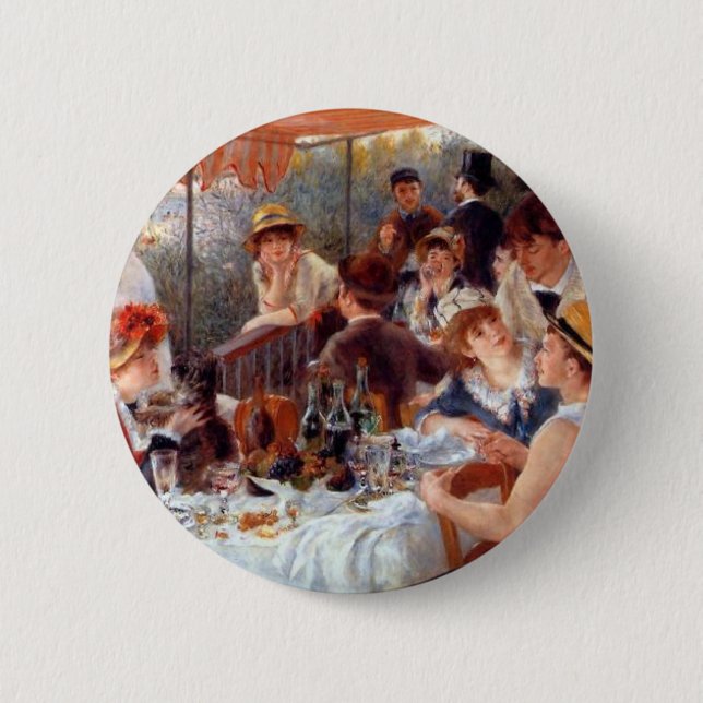 Renoir - Luncheon of the Boating Party 6 Cm Round Badge (Front)