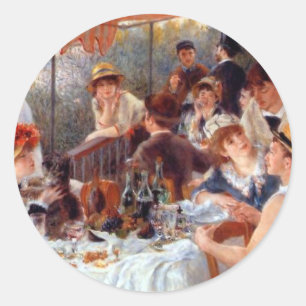 Renoir: Luncheon of the Boating Party Classic Round Sticker
