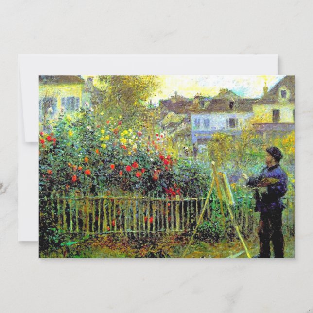 Renoir - Monet Painting in His Garden, Card (Front)