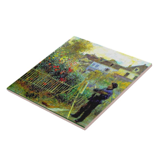 Renoir - Monet Painting in His Garden Tile (Side)