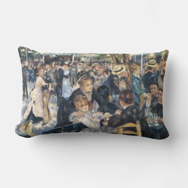 Renoir Moulin Dance Galette Party Lumbar Cushion (Front)