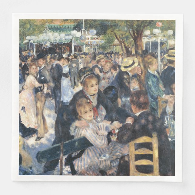 Renoir Moulin Dance Galette Party Napkin (Front)