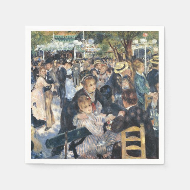 Renoir Moulin Dance Galette Party Napkin (Front)