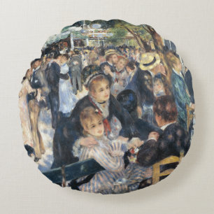 Renoir Moulin Dance Galette Party Round Cushion