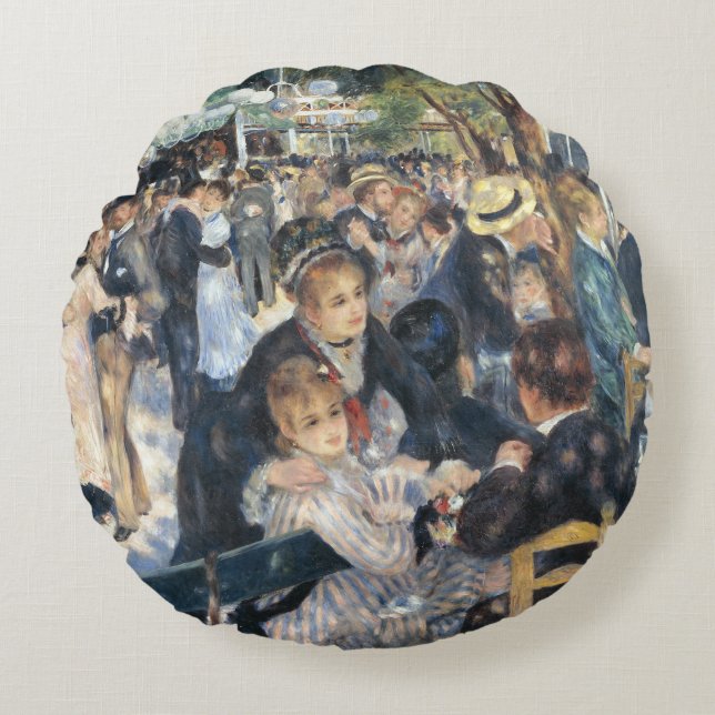 Renoir Moulin Dance Galette Party Round Cushion (Front)