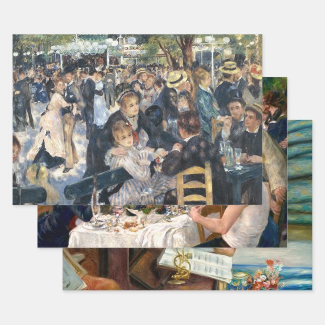 Renoir Moulin Dance Galette Party Wrapping Paper Sheet (Set)