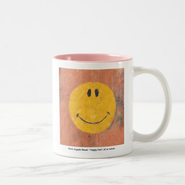 renoir painted happy face mug (Right)