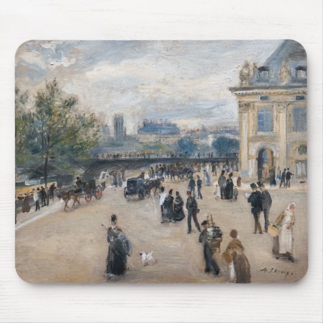 Renoir - Paris, Institut au Quai Malaquais Mouse Mat (Front)