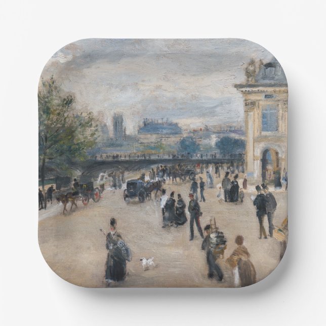 Renoir - Paris, Institut au Quai Malaquais Paper Plate (Front)