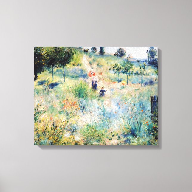 Renoir - Path Leading through Tall Grass Canvas Print (Front)
