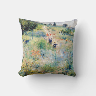 Renoir - Path Leading through Tall Grass Cushion