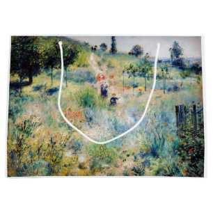 Renoir - Path Leading through Tall Grass Large Gift Bag