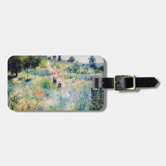 Renoir - Path Leading through Tall Grass Luggage Tag (Front Horizontal)