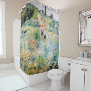 Renoir - Path Leading through Tall Grass Shower Curtain