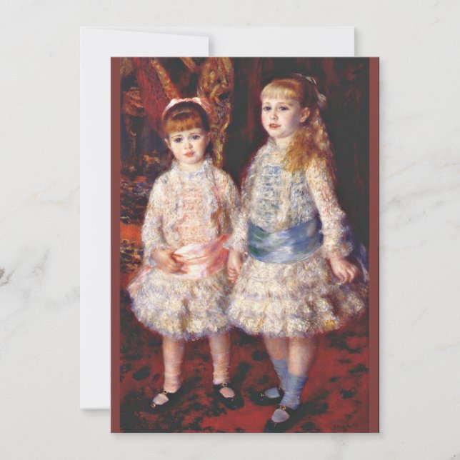 Renoir - Pink and blue, famous painting, Card (Front)