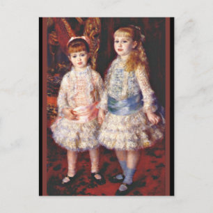 Renoir - Pink and blue, famous painting, Postcard