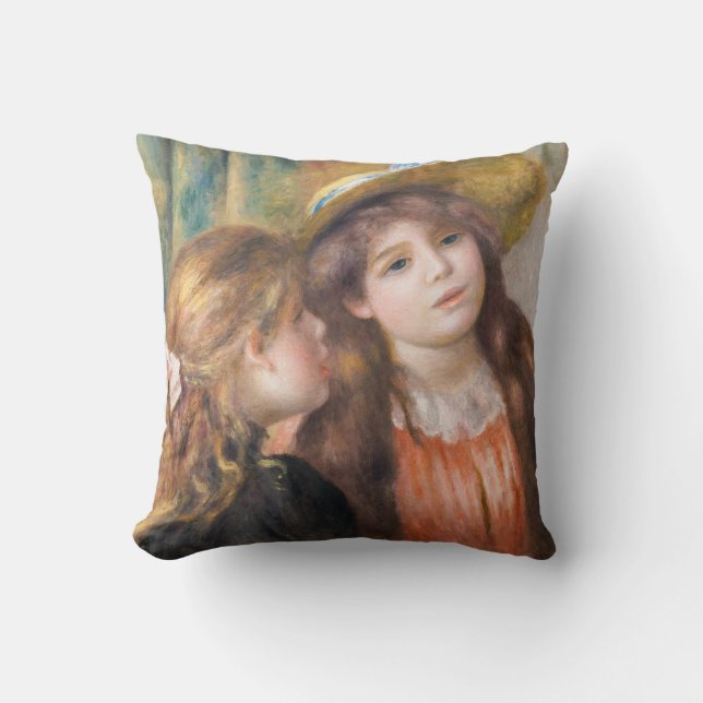 Renoir - Portrait of Two Little Girls Cushion (Front)