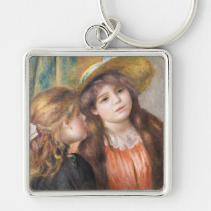 Renoir - Portrait of Two Little Girls Key Ring