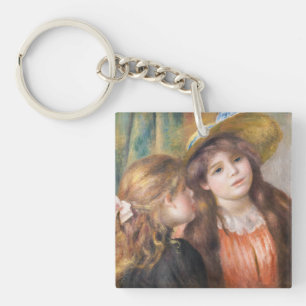 Renoir - Portrait of Two Little Girls Key Ring