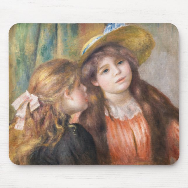Renoir - Portrait of Two Little Girls Mouse Mat (Front)
