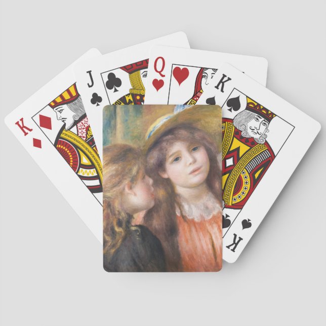 Renoir - Portrait of Two Little Girls Playing Cards (Back)