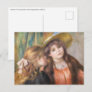 Renoir - Portrait of Two Little Girls Postcard