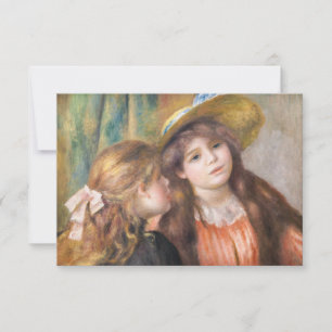 Renoir - Portrait of Two Little Girls Thank You Card