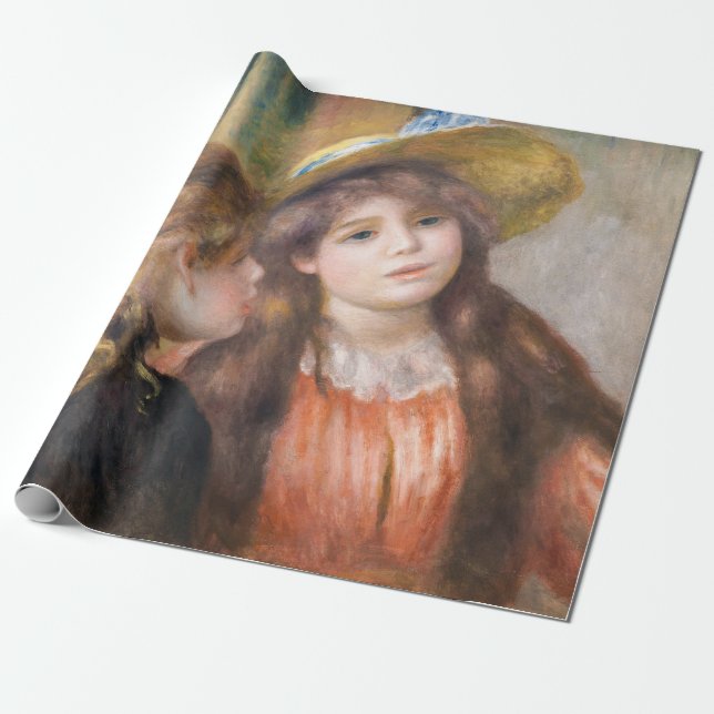 Renoir - Portrait of Two Little Girls Wrapping Paper (Unrolled)