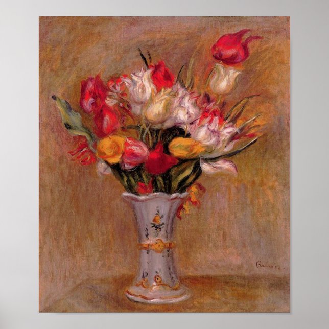 Renoir Red Tulips Fine Art Print (Front)