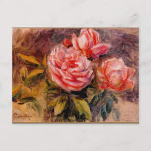 Renoir - Roses, 1910 fine art painting Postcard