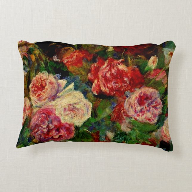 Renoir - Roses Decorative Cushion (Back)