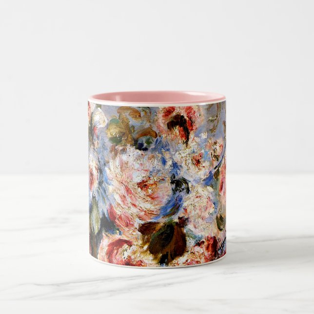 Renoir - Roses from Wargemont Two-Tone Coffee Mug (Center)