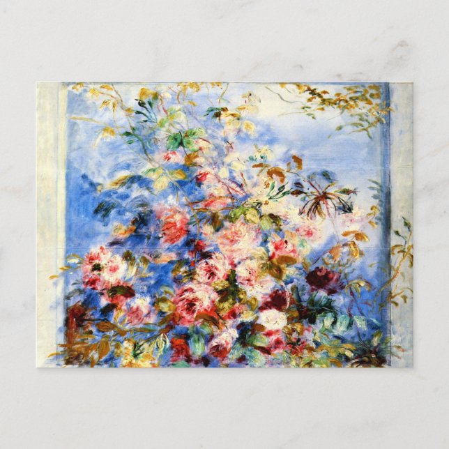 Renoir - Roses in a Window, Postcard (Front)