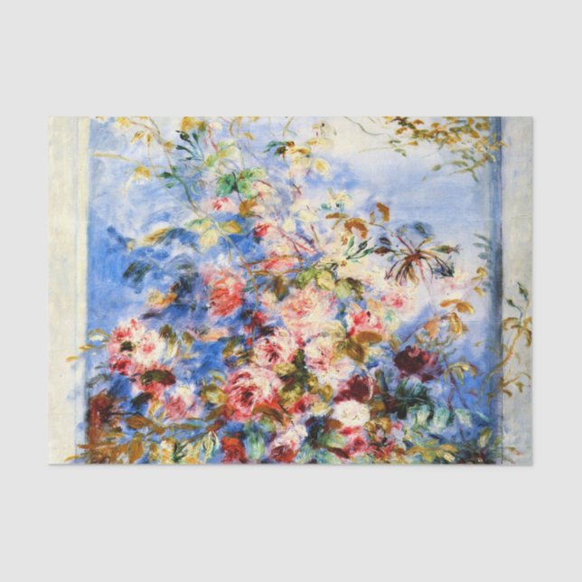 Renoir - Roses in a Window Tissue Paper (Front)